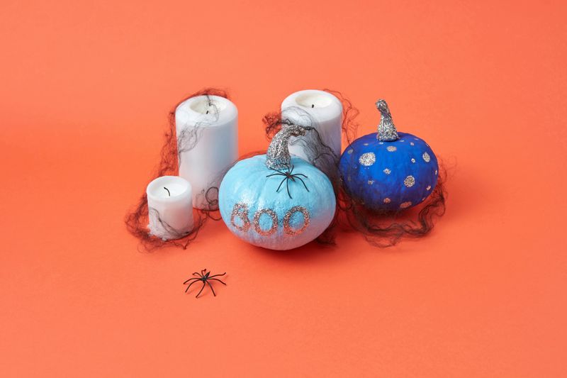 Painted Metallic Pumpkins