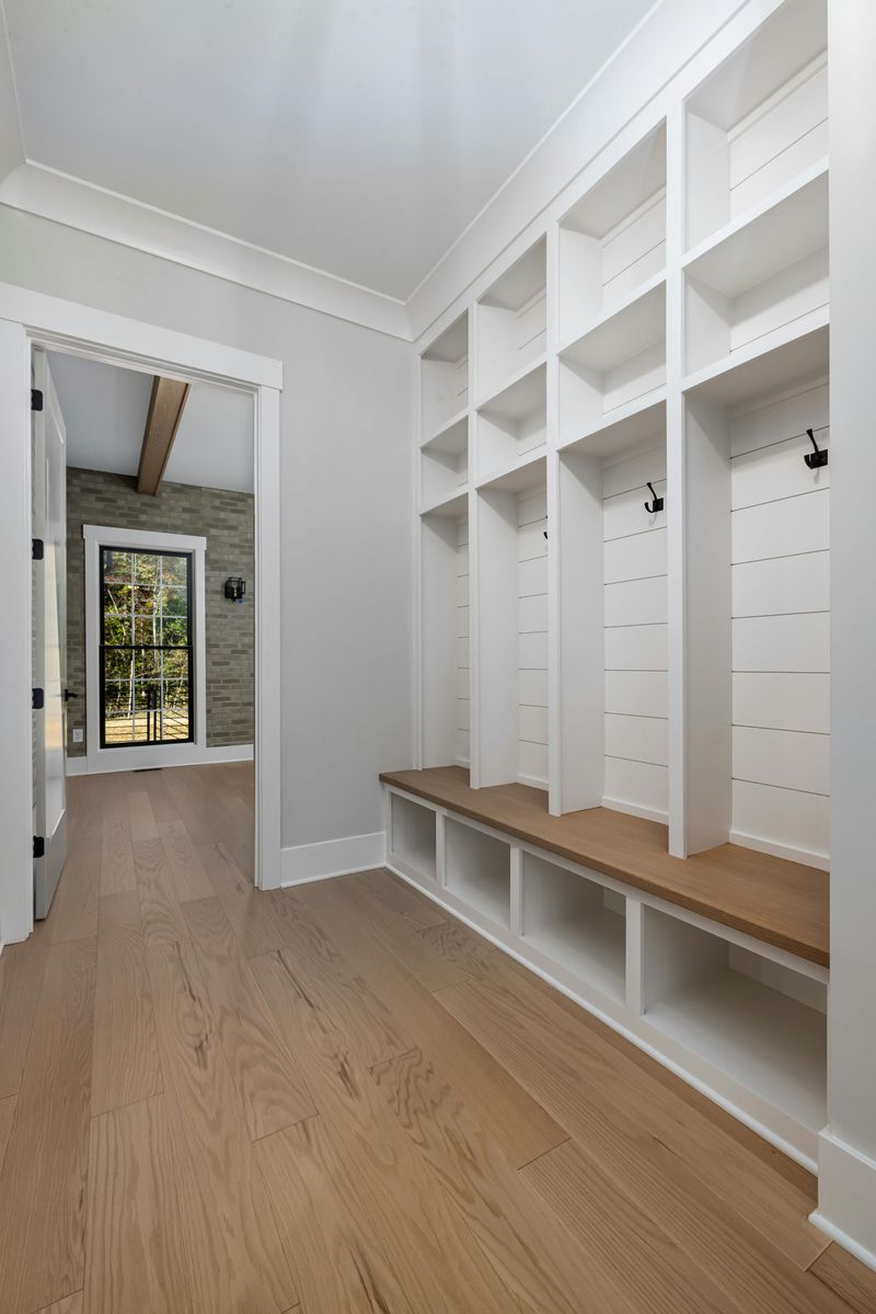 Built-In Bench With Storage Cubbies