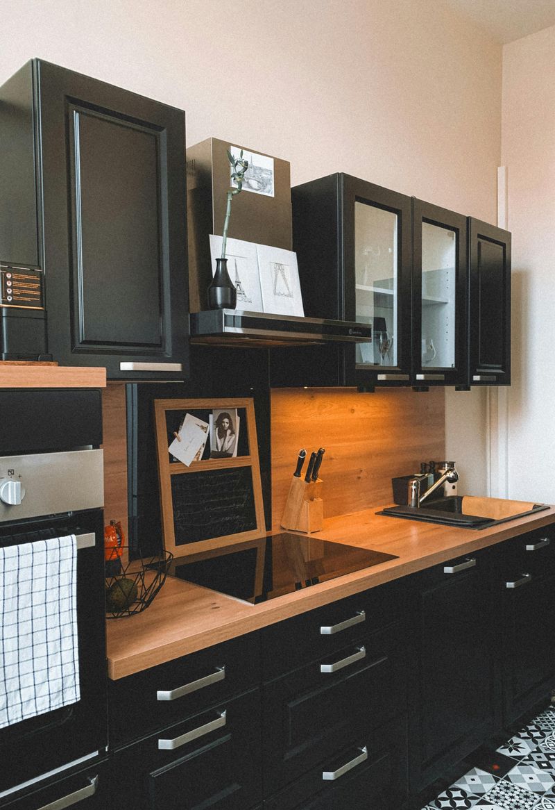 Overly Dark Cabinets