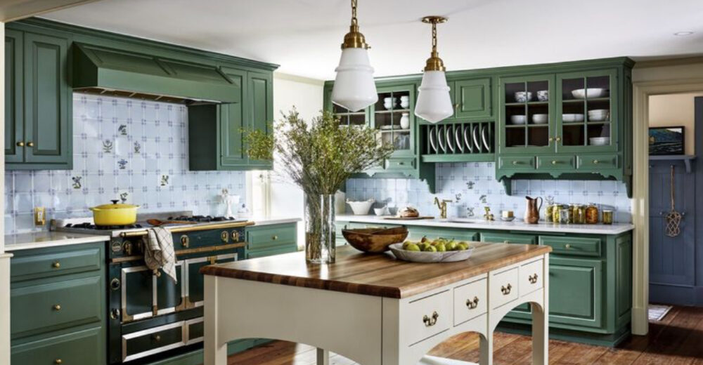 8 Asheville Cottage Kitchens With Olive Green Cabinets That Pop - Decor Hint