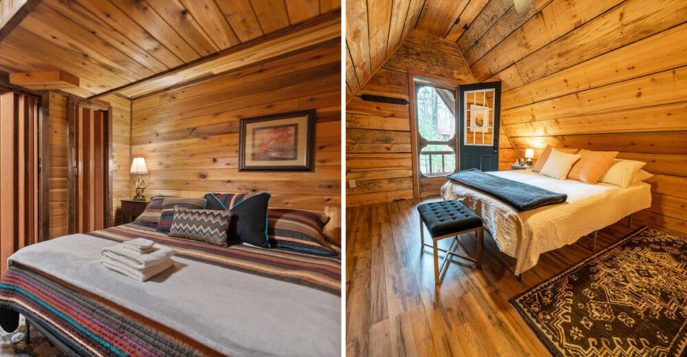 8 Kentucky Log Cabin Bedrooms With Quilts That Feel Like Home - Decor Hint