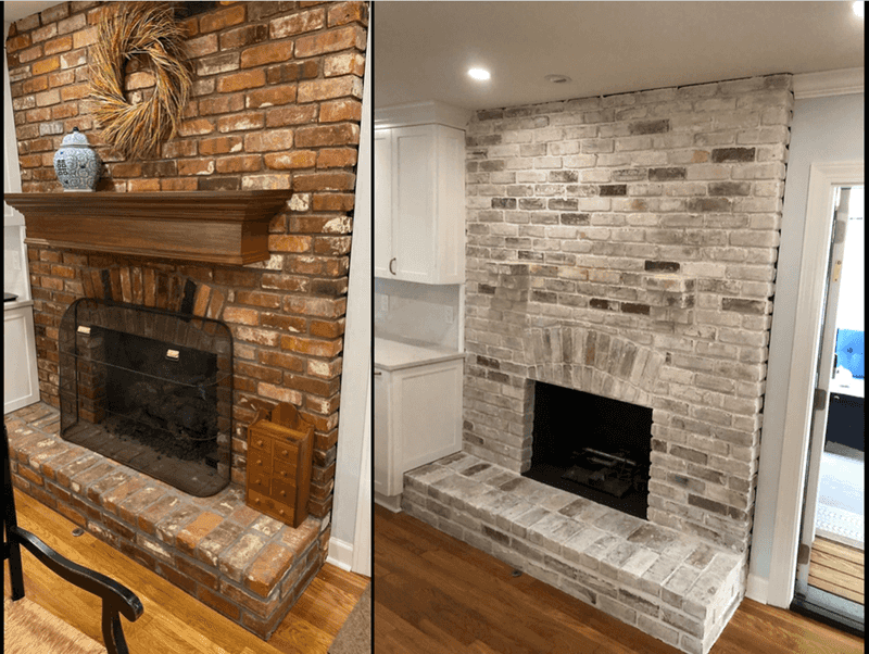 9 Dallas Fireplace Makeover Ideas That Keep The Brick - Decor Hint Limewash For Subtle Transformation
