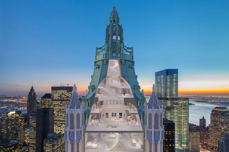 9 Iconic Penthouses In Manhattan That Channel Prewar Glamour - Decor Hint The Pinnacle At Woolworth Tower