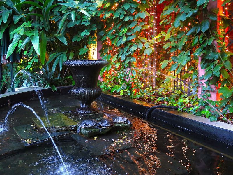 Lush Garden Oasis At Brennan's Restaurant