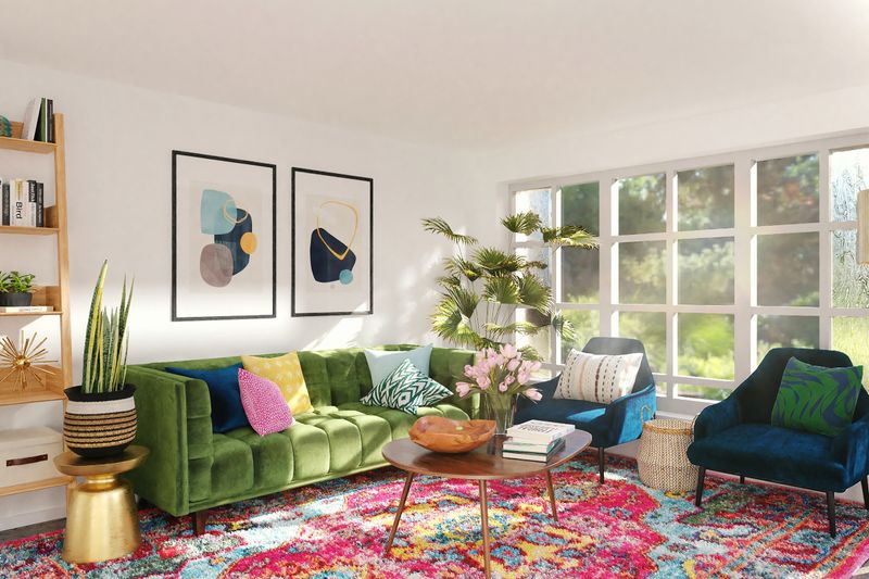 A Jazz-Inspired Residence With Deep Teal Velvet Armchairs