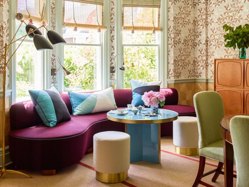 7 Maine Coastal Cottages Styled In Oxblood And Deep Purple Accents - Decor Hint A Renovated Historic Home With Mixed Jewel-Tone Interiors