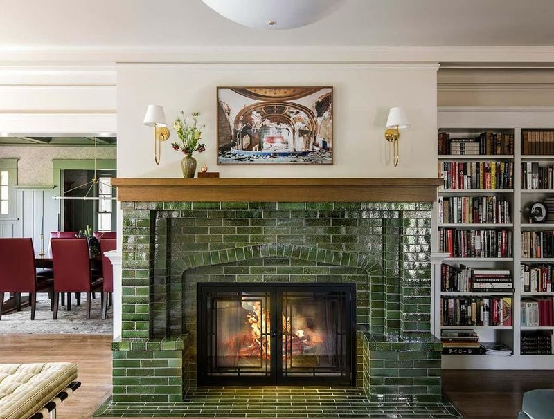 9 Dallas Fireplace Makeover Ideas That Keep The Brick - Decor Hint Artful Fireplace Screen Addition