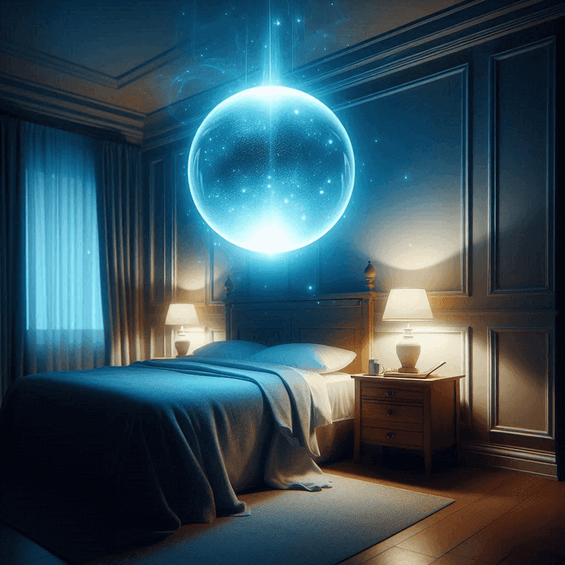 Celestial Glow: A Futuristic Orb Illuminates Classic Elegance