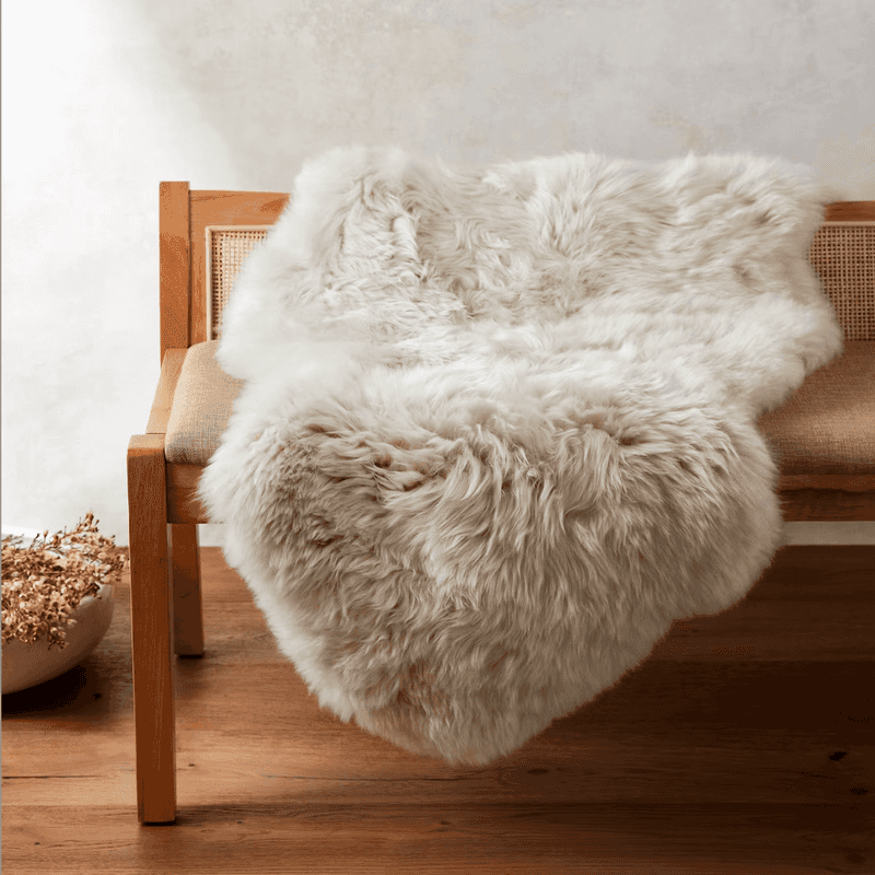 Faux Fur Or Sheepskin Throws For Chairs