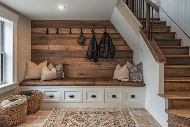 Hidden Storage Under Stairs Or Built-In Benches