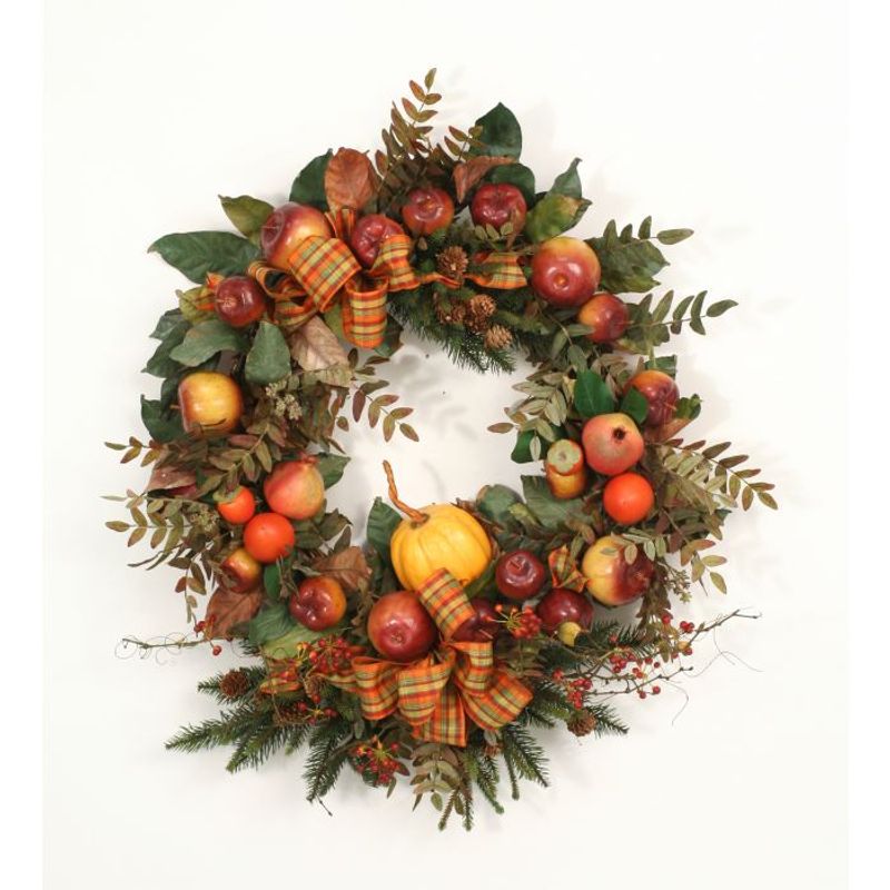 Apple Branch Wreath with Cinnamon Accents