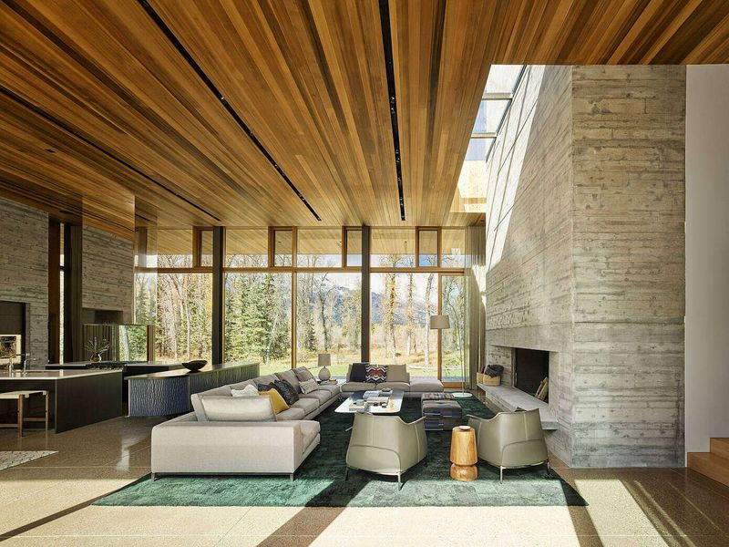 7 Reasons This Glass Home Is The Dream Getaway For Teton Mountain Lovers In Wyoming - Decor Hint Weather-Embracing Materials Tell A Story