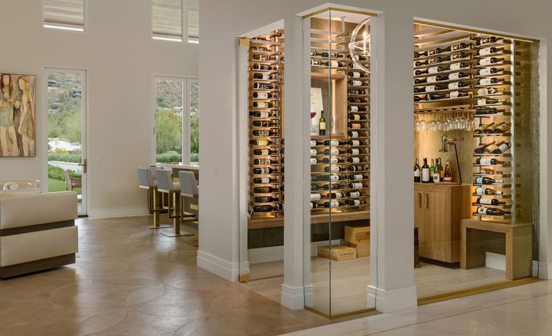 Wine Collections In Glass Cabinets