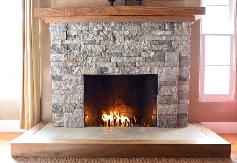 9 Dallas Fireplace Makeover Ideas That Keep The Brick - Decor Hint Hearth Refresh With Concrete Overlay