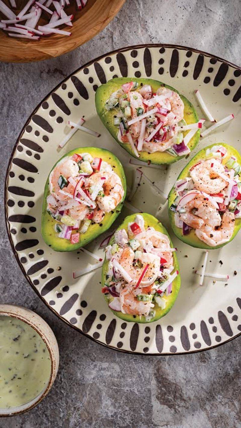 Stuffed Avocado with Shrimp Salad