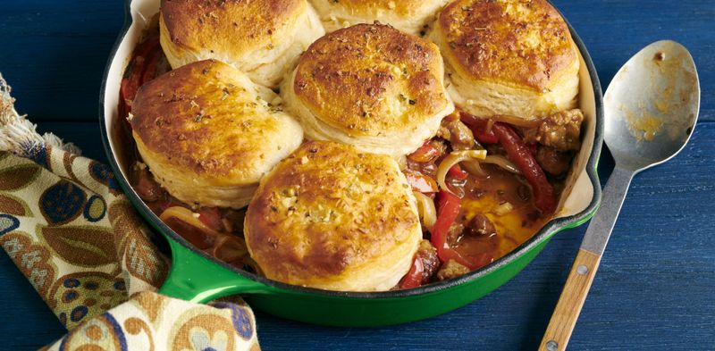 Sausage And Pepper Pot Pie