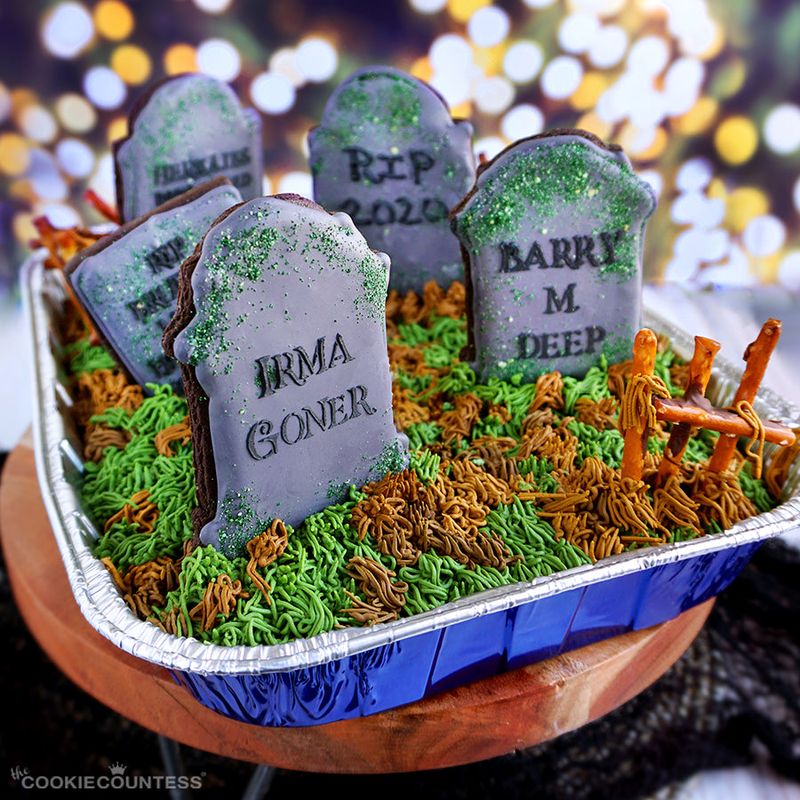 Spooky Brownie Bites That Louisiana Moms Bake For School Events - Decor Hint Mardi Gras Graveyard Squares