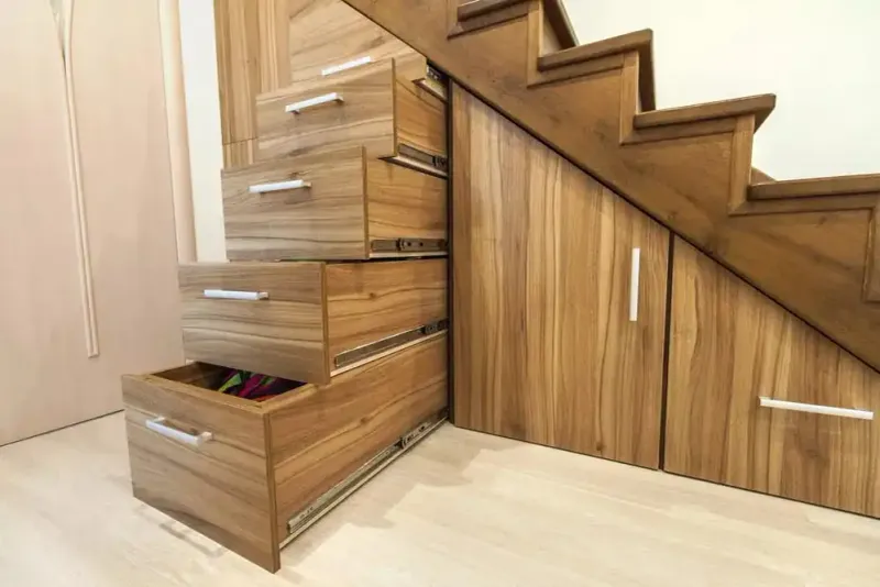 12 Chicago Entryways That Hide Clutter In Plain Sight - Decor Hint Staircase Secret Compartments