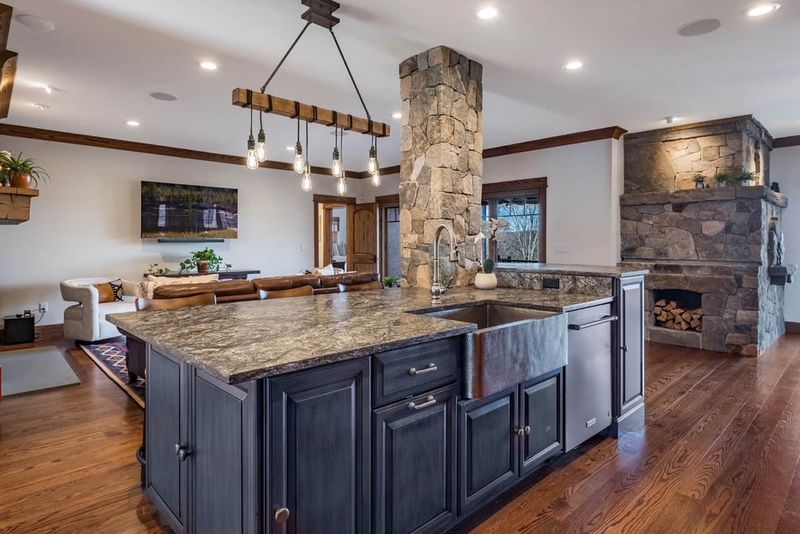 Reading Open-Concept Stone Kitchen
