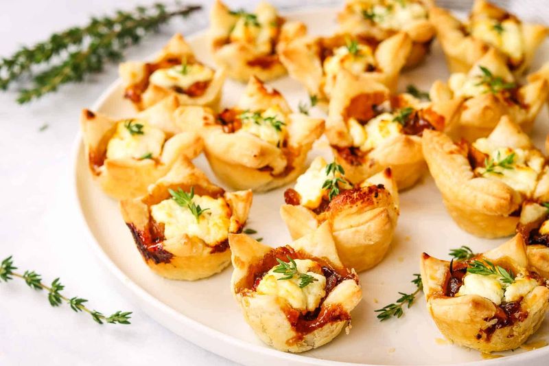 Spider's Web Goat Cheese Tarts
