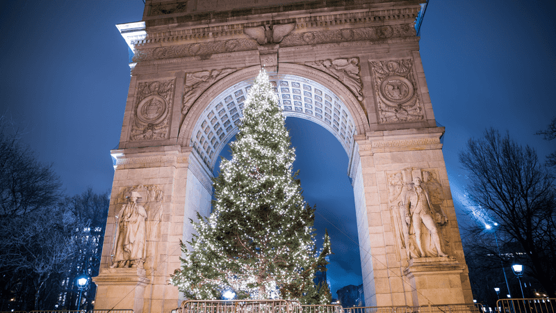 Washington Square Park Holiday Decorations