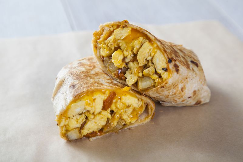 Goetta Breakfast Burrito Wraps