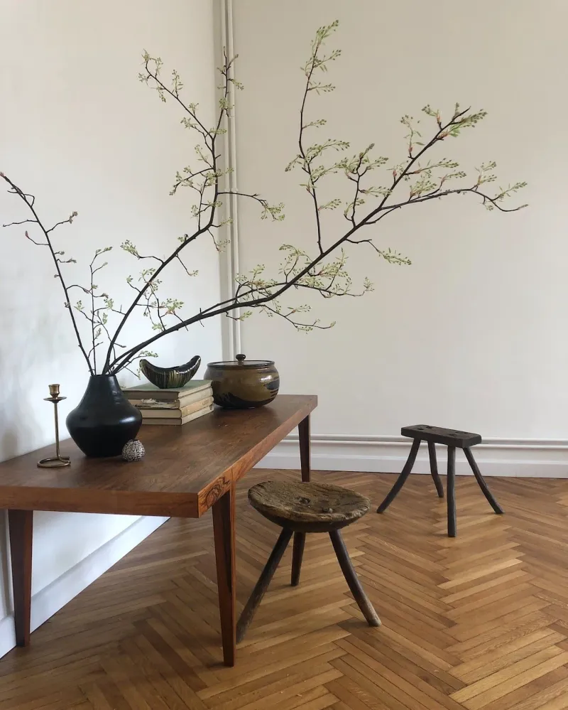 Stoneware Vessels with Dramatic Branch Arrangements