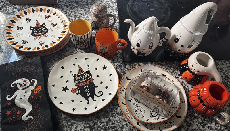 Vintage China With Halloween Motifs