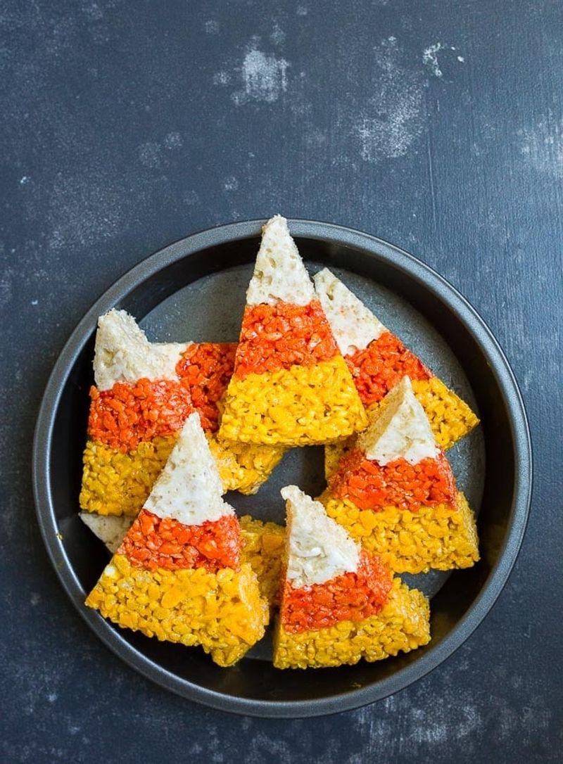 Candy Corn Rice Krispies Treats