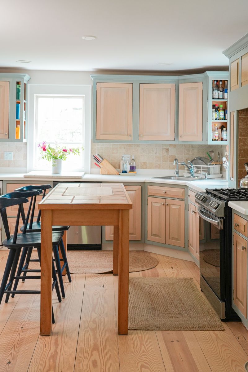 Timeless Honey-Oak Kitchen Cabinets