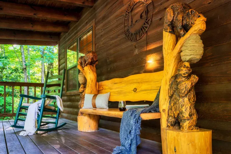 11 Tennessee Porch Swings That Beat Any Sofa - Decor Hint Gatlinburg Bear-Proof Hanging Haven