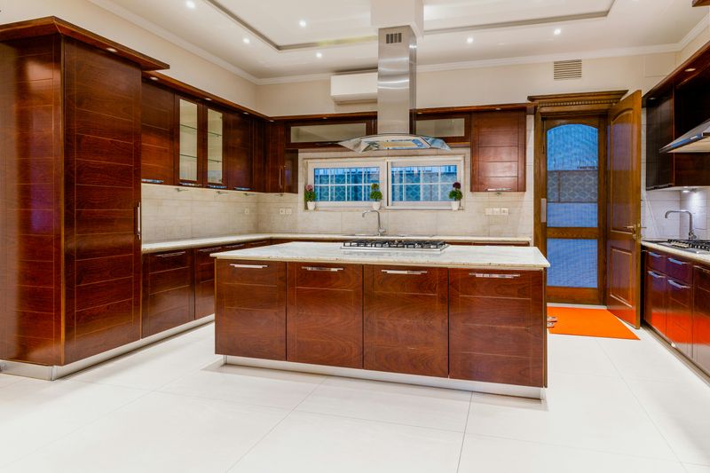 Overly Dark Wood Cabinets
