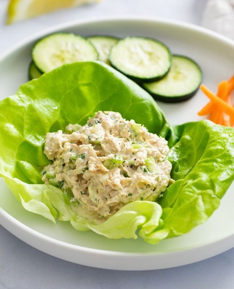 Zesty Tuna Lettuce Cups