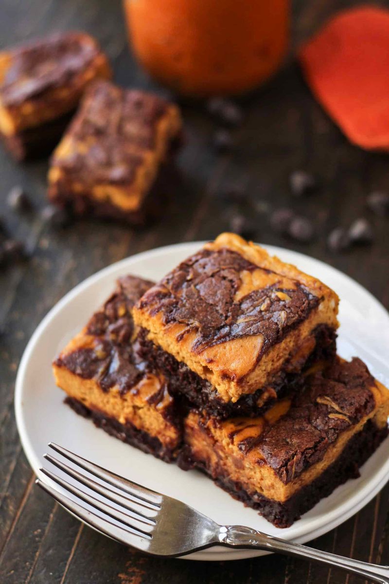 Pumpkin Cheesecake Swirl Brownies