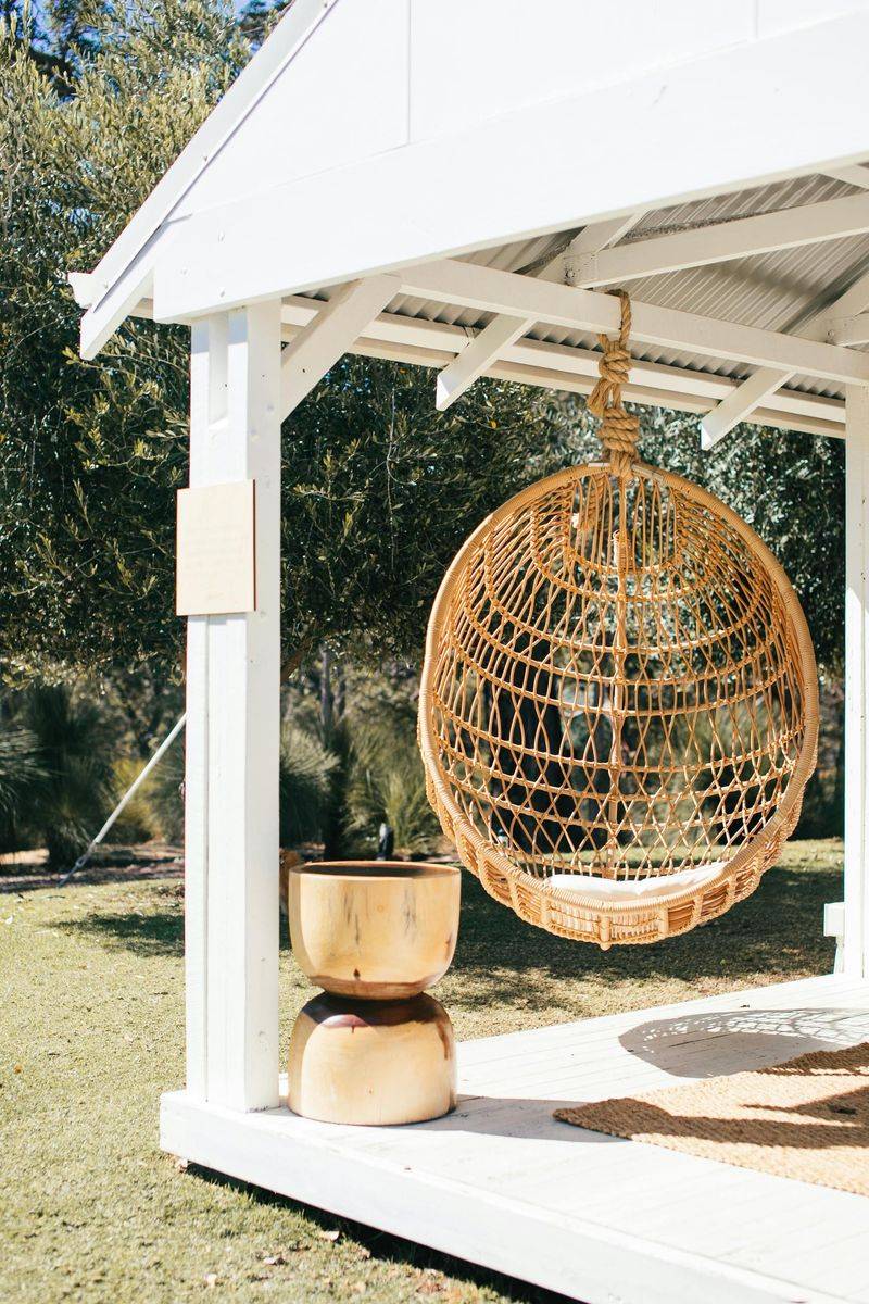 Wicker Or Rattan Porch Swing