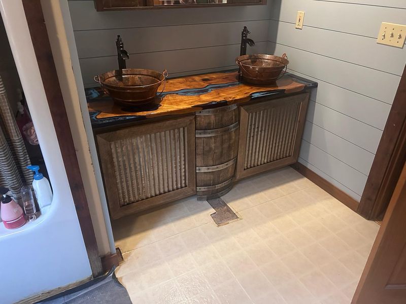 Bourbon Barrel Drain Platforms