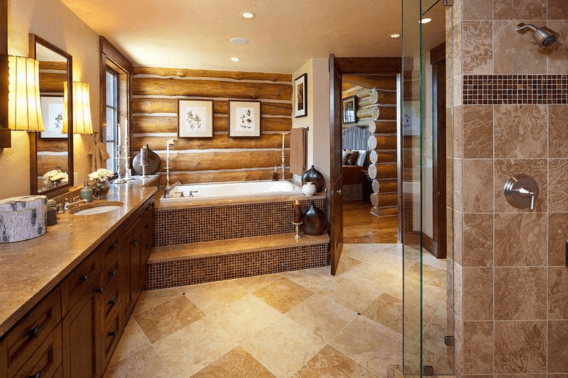 Rustic Wood Walls With Warm Lighting
