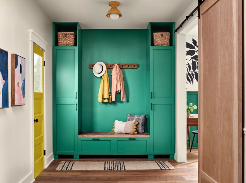 11 Budget-Friendly Austin Mudroom Upgrades For Aging-In-Place Living - Decor Hint Accent Paint And Wall Décor For Cheerful Spaces