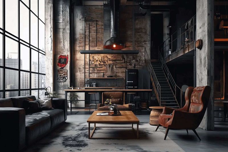 Minimalist Sofas And Vintage Leather Chairs