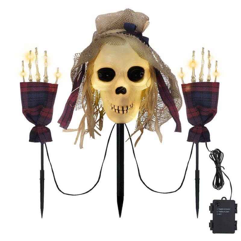 Solar-Powered Pathway Skulls