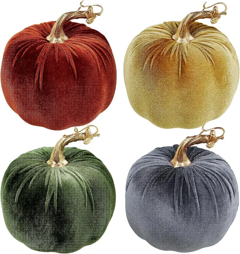 Luxe Velvet Pumpkin Pillows