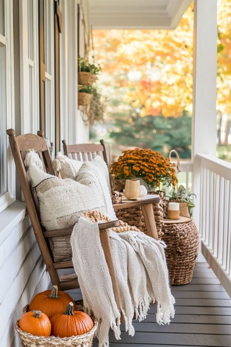 Rustic Wooden Rocking Chairs