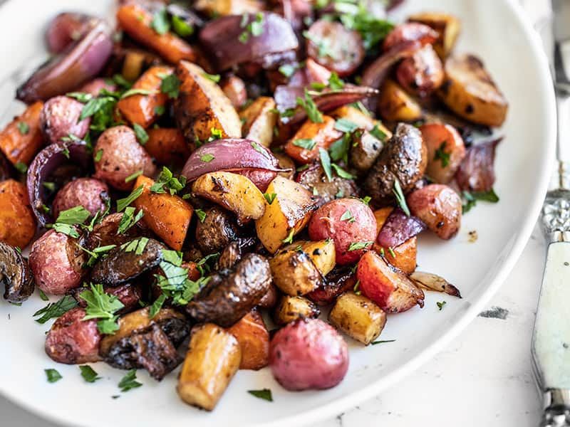 Roasted Root Vegetable Medley with Balsamic Glaze