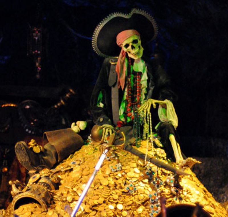 Desert Miner Skeleton By The Gold Cart