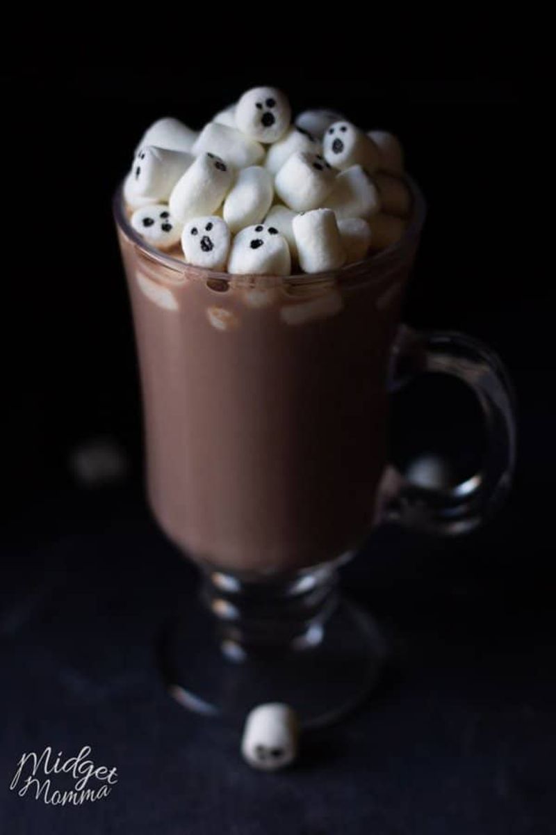 Salted Caramel Ghost Hot Chocolate