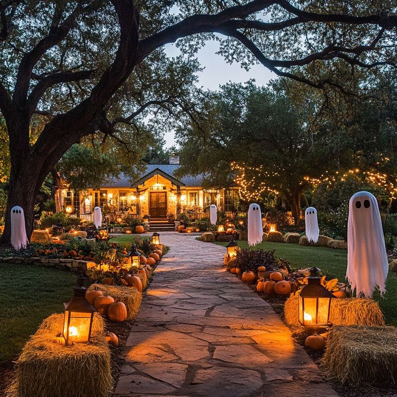 Light-Up Path With Flickering Lanterns