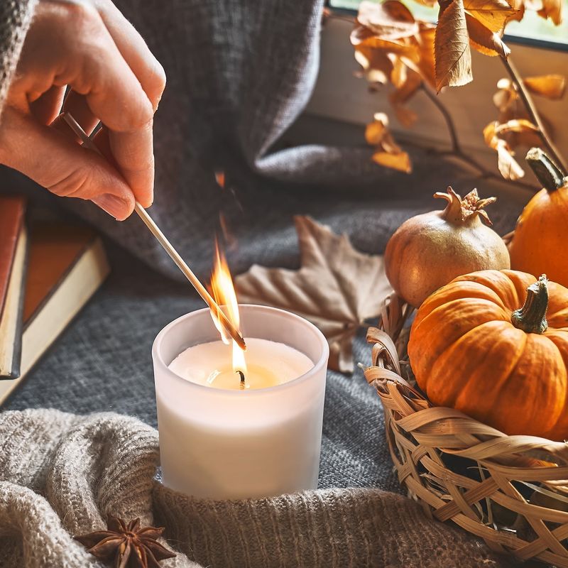 Pumpkin Flan Floating Candle Centerpiece