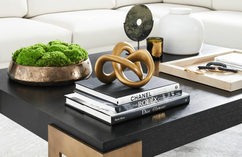 Coffee Table Books In Artful Stacks