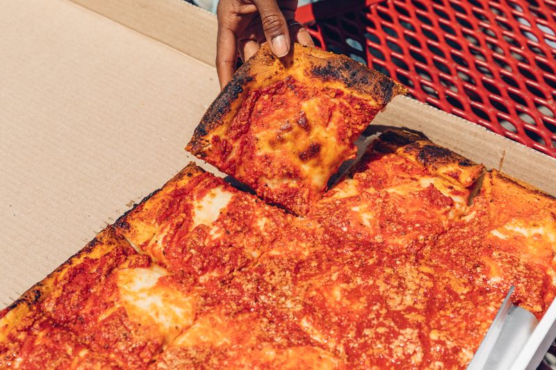 10 New York Pizza Slices That Define Perfection According To Locals - Decor Hint L&B Spumoni Gardens' Sicilian Square