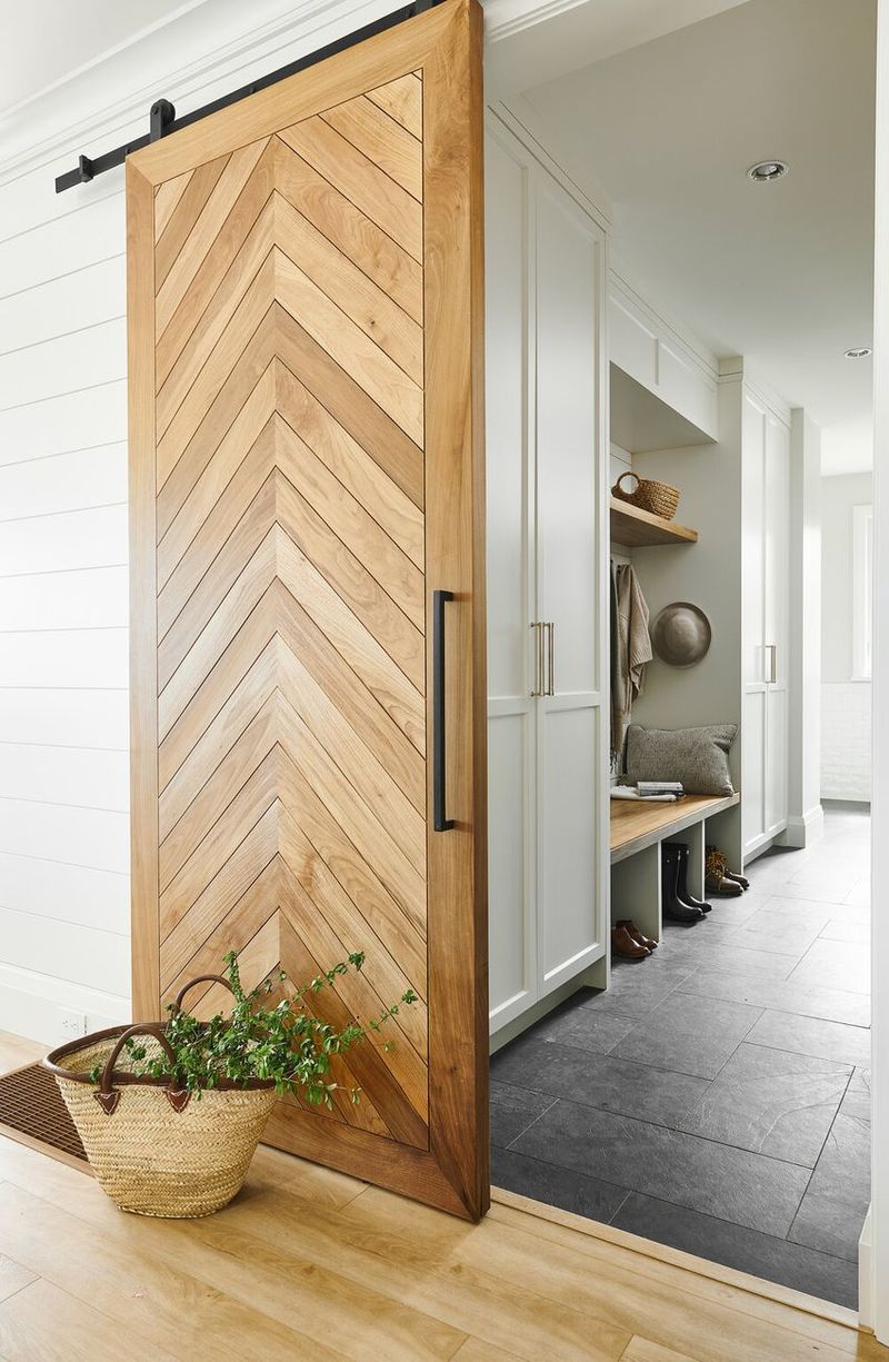 Chevron-Pattern Barn Door
